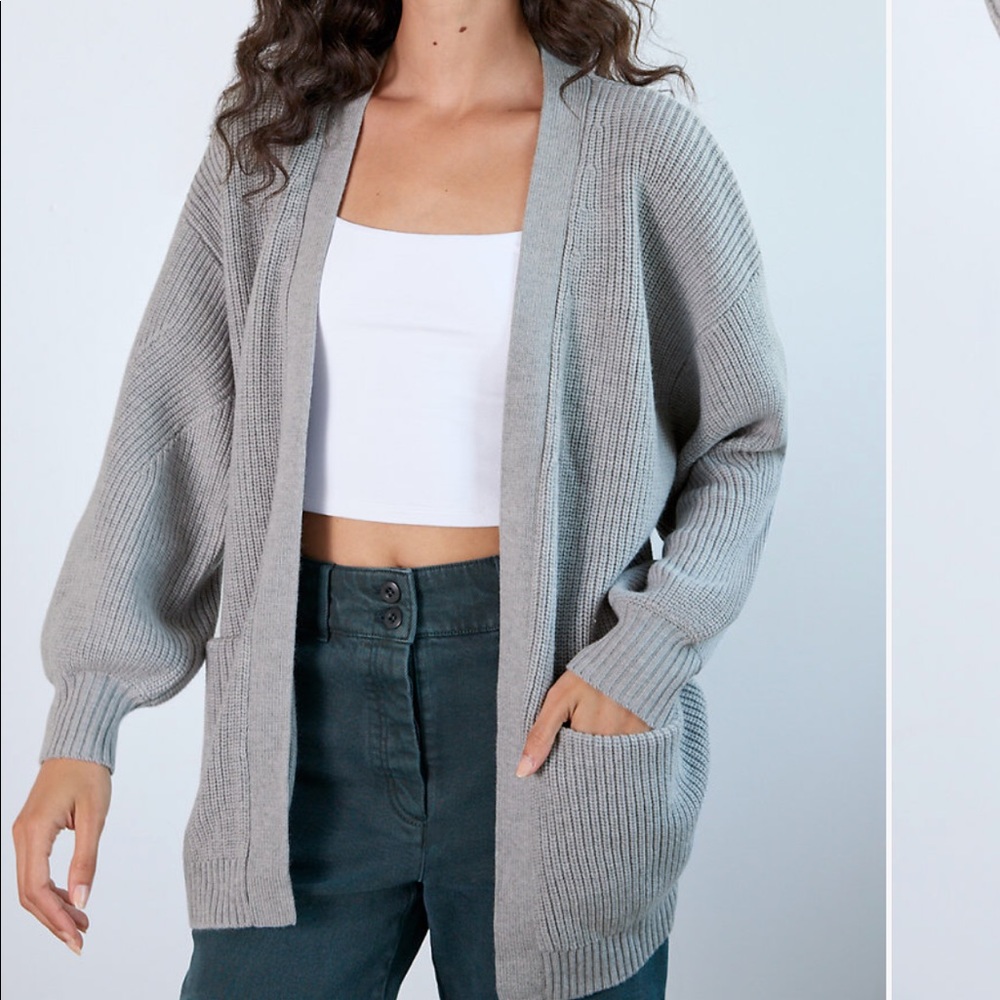 Wilfred Free unwind cardigan small. Heather light grey.